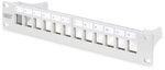 DIGITUS Patchpanel Modular - 12 Ports - 10-Zoll Rack-Montage 1HE - Keystone-Modul