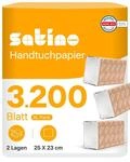 Satino by WEPA Comfort Papierhandt&uuml;cher 2-lagig I hochwei&szlig; I V-Falz I 25x23cm...