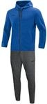 JAKO Herren Jogginganzug Premium Basics mit Kapuze, Royal-Meliert, L