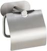 WENKO Turbo-Loc® Toilettenpapierhalter mit Deckel Orea Matt, Befestigen ohne...
