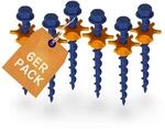 Peggy Peg Schraubhering Peg&Stop Small 16cm mit Kontermutter, 6er-Set | F&uuml;r Fix&Go