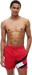 Tommy Hilfiger Herren Badeshorts Medium Drawstring Mittellang, Rot (Primary Red), S