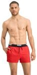 PUMA Herren Logo Short Length Swim Shorts Badehose, Red, XL EU