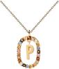 PDPAOLA - Halskette Buchstabe P- 925er Sterlingsilber 18k Vergoldung - Damenschmuck