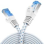 deleyCON 0,25m CAT 8 Patchkabel RJ45 S/FTP 40 Gbit/s 2000 MHz - Wei&szlig;
