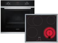 Siemens EQ212KA01Z Set Backofen HB213ABS0 Edelstahl + Glaskeramikkochfeld...