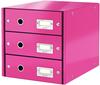 Leitz, Schubladenbox, Pink, 3 Schubladen, A4, Click & Store, 60480023