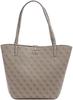 GUESS Alby Toggle Tote Latte Logo