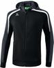 ERIMA Herren Jacke Liga 2.0 Trainingsjacke mit Kapuze, schwarz/weiß/dunkelgrau,
