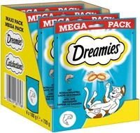 Dreamies Katzensnacks mit Lachsgeschmack, 4er Pack, 4x180g &ndash; Au&szlig;en knusprige &