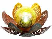 etc-shop LED Garten Solar Lampe Tisch Leuchte Lotus Blume Deko Beleuchtung...