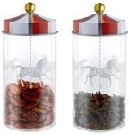 Alessi Circus MW68S2 - Design Set Bestehend aus Zwei Gew&uuml;rzbeh&auml;lter aus Glas Mit