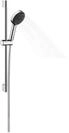 hansgrohe Pulsify Select S Duschset mit Brausestange 65 cm, Chrom | Handbrause mit 3