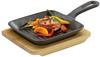 Küchenprofi BBQ Grill- und Servierpfanne mit Holzuntersetzer , Zum Garen, Grillen