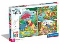 Clementoni 25232 Supercolor Winnie the Pooh – Puzzle 3 x 48 Teile ab 4 Jahren,