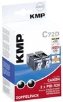 KMP C72D Doublepack f&uuml;r Canon Pixma, Schwarz