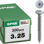 Flachr&uuml;ckwandkopf f&uuml;r R&uuml;ckw&auml;nde, 3,0 x 25 mm, 300 St&uuml;ck, Vollgewinde,