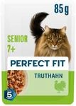 PERFECT FIT Katzenfutter-Portionsbeutel Senior 7+, 12 x 85 g Truthahn & Karotten