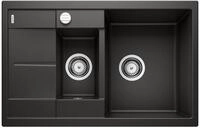 BLANCO METRA 6 S Compact | Granitsp&uuml;le aus SILGRANIT schwarz | Einbauart: Einbau von