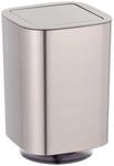 WENKO Schwingdeckeleimer Mod. Auron Silber, 5,5 Liter Kosmetikeimer f&uuml;r das