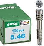 SPAX Terrassenschraube Aluminium, 5,0 x 48 mm, T-Star plus, 100 St&uuml;ck,...