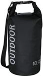 Hama wasserdichter Packsack, 10 l, Dry Bag mit Rolltop Verschluss, Schultergurt,