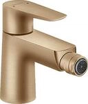 hansgrohe Talis E Einhebel-Bidetarmatur mit Zugstangen-Ablaufgarnitur, Brushed Bronze