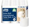 Tork extra weiches Kleinrollen Toilettenpapier Weiß T4, Premium, 4‑lagig, 42...
