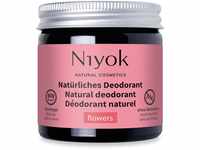 Niyok® 2-in-1 anti-transpirante Deocreme "Flowers" (40ml) • Natürliches Deo...