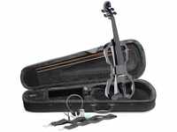 Stagg EVN X-4/4 BK Elektrische Violine, volle Größe, Schwarz