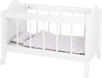 small foot Puppengitterbett aus Holz, mit weicher Matratze, Bettdecke, Kissen und