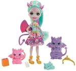 Enchantimals GYJ09 - Deanna Dragon Familie Spielset, Puppe (15,2 cm) mit 3