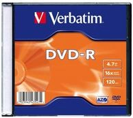 Verbatim DVD-R AZO 4.7GB 16x matt Silver Surface Slimcase Single