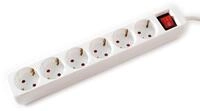 VALUE 6-Fach Steckdosenleiste mit Schalter, wei&szlig;, 10 m