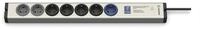 EHMANN 0615x00078001 Master/Slave PRO Aluminium Steckdosenleiste, 5+2-Fach (1 Master,
