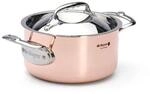 de Buyer - Kochtopf aus Kupfer mit Deckel PRIMA MATERA - 16 cm - 6242.16, Kupferbraun