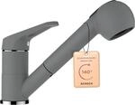 SCHOCK&reg; K&uuml;chenarmatur Cosmo Croma I Graue Hochdruck Armatur mit ausziehbarer