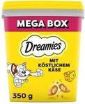 DREAMIES Katzensnacks - 2x350g - mit K&auml;se - Traumhaft knusprige Katzen Leckerlies