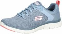 Skechers Damen Flex Appeal 4.0 Brilliant View Sneaker, Slate Knit Mesh Pink Trim, 36