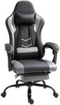 Vinsetto Ergonomischer Gaming Stuhl, B&uuml;rostuhl Schwarz 62x52x128 cm