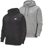 Nike Herren Sportswear Club Sweatshirt Mit Rei&szlig;verschluss, Schwarz/Schwarz/Weiss,
