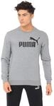 PUMA Herren Big Logo Crew Tr Pullover, Medium Gray Heather, M EU