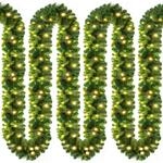 CASARIA Weihnachtsgirlande mit Beleuchtung 10m 200 LEDs