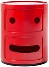 Kartell Componibili Container neutral, Kunststoff, Rot, 32 x 32 x 40 cm