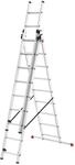 Hailo HobbyStep combi 3-in-1 Alu-Kombileiter | 3 x 9 profilierte Sprossen bis...