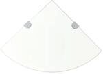 vidaXL Eckregale 2 STK. mit Verchromten Halterungen Glas Transparent