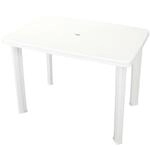 vidaXL Gartentisch Wei&szlig; 101 x 68 x 72 cm Kunststoff