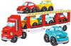 Ecoiffier - Abrick Autotransporter Spielzeug - großer LKW inkl. 6 Spielzeug-Autos,