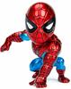 Jada Toys Marvel Classic Spiderman Figur, Die-cast, 10 cm, Sammelfigur, rot/blau,