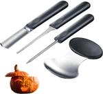 Westmark Dekorations-Schnitz-Set f&uuml;r K&uuml;rbisse und anderes Obst/Gem&uuml;se, 4-tlg.,